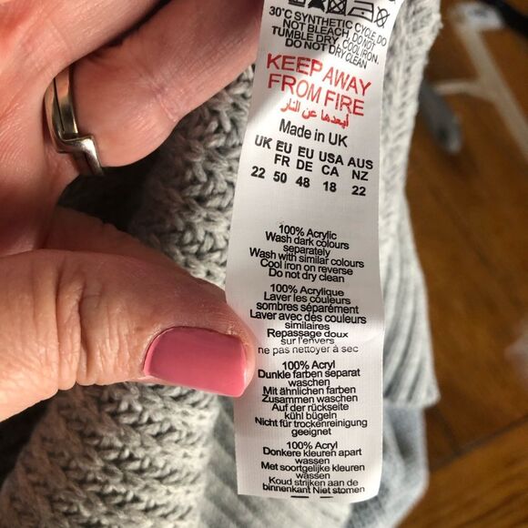 NWT PRETTY LITTLE THING Open Maxi Knitted Cardigan Duster Plus Size 18 - Picture 13 of 14